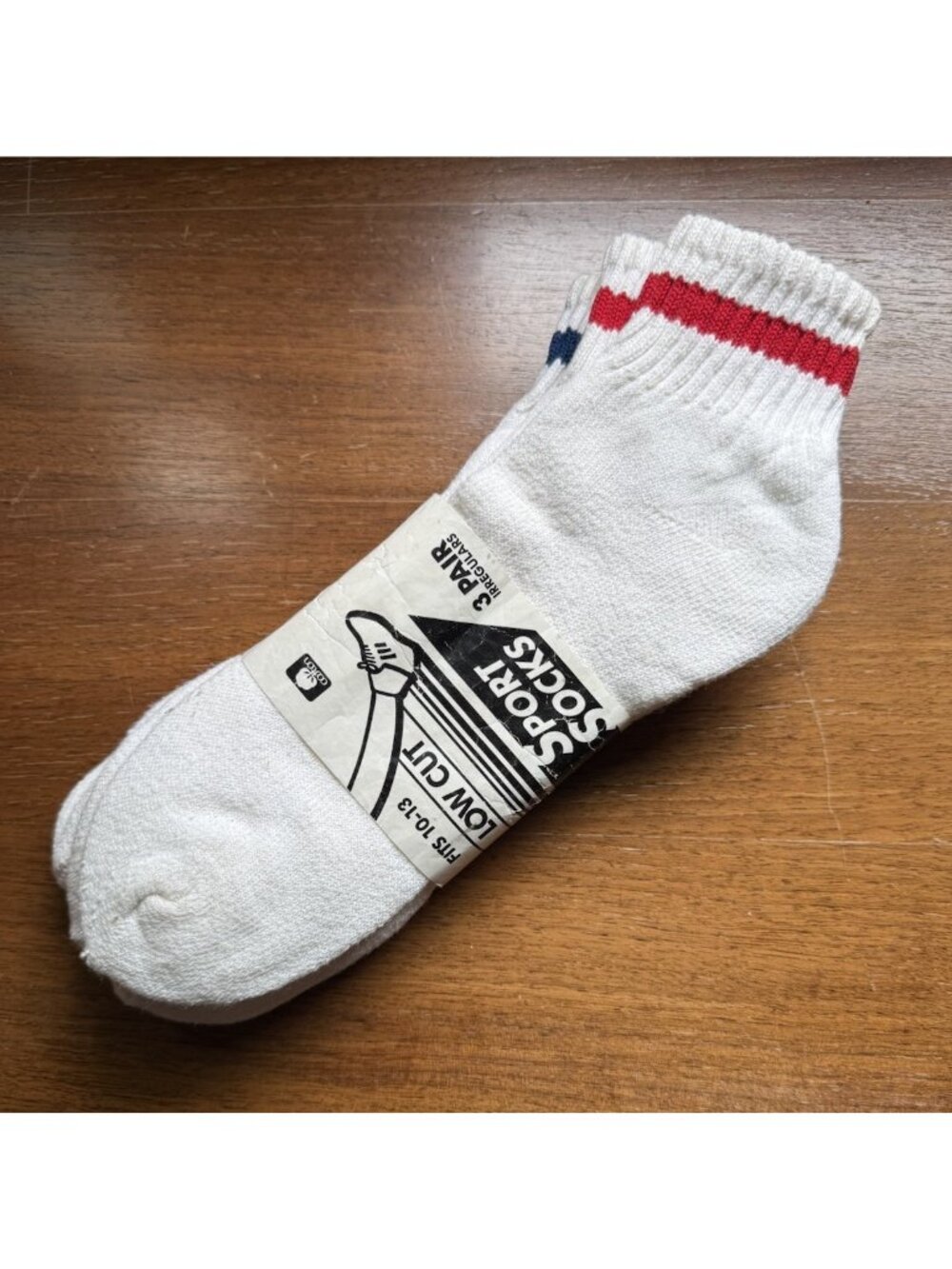 Deadstock Vintage 90s Low Cut Sport Tube Socks 3 Pair Mens 10-13 USA